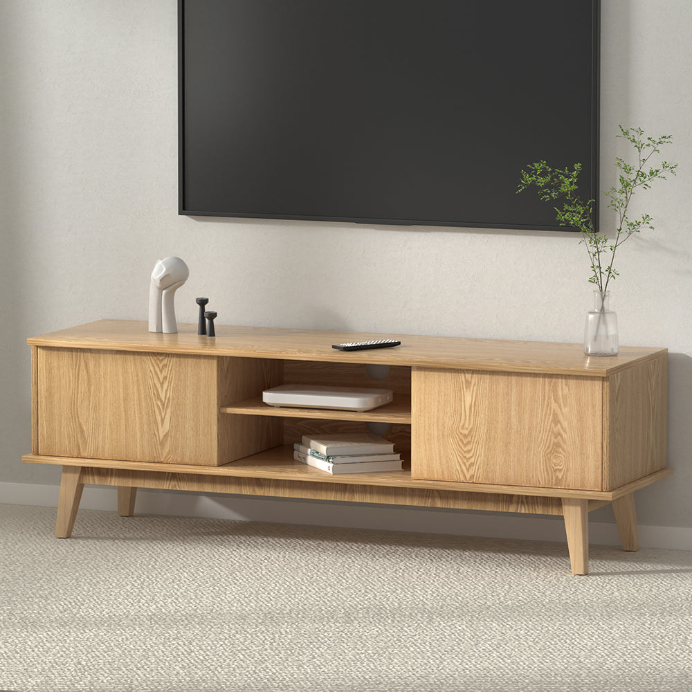 Artiss TV Cabinet Entertainment Unit Stand Storage Shelves TV Unit 140CM-0