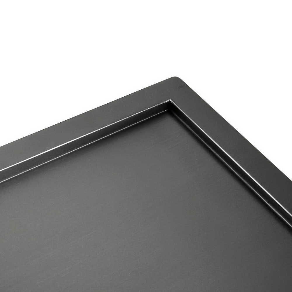 Cefito Kitchen Sink 100X45CM Stainless Steel Basin Double Bowl Black-4