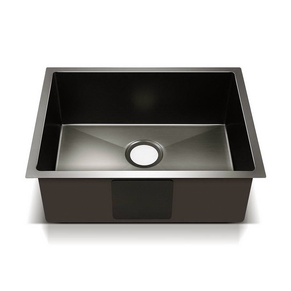 Cefito Kitchen Sink 60X45CM Stainless Steel Basin Single Bowl Black-2