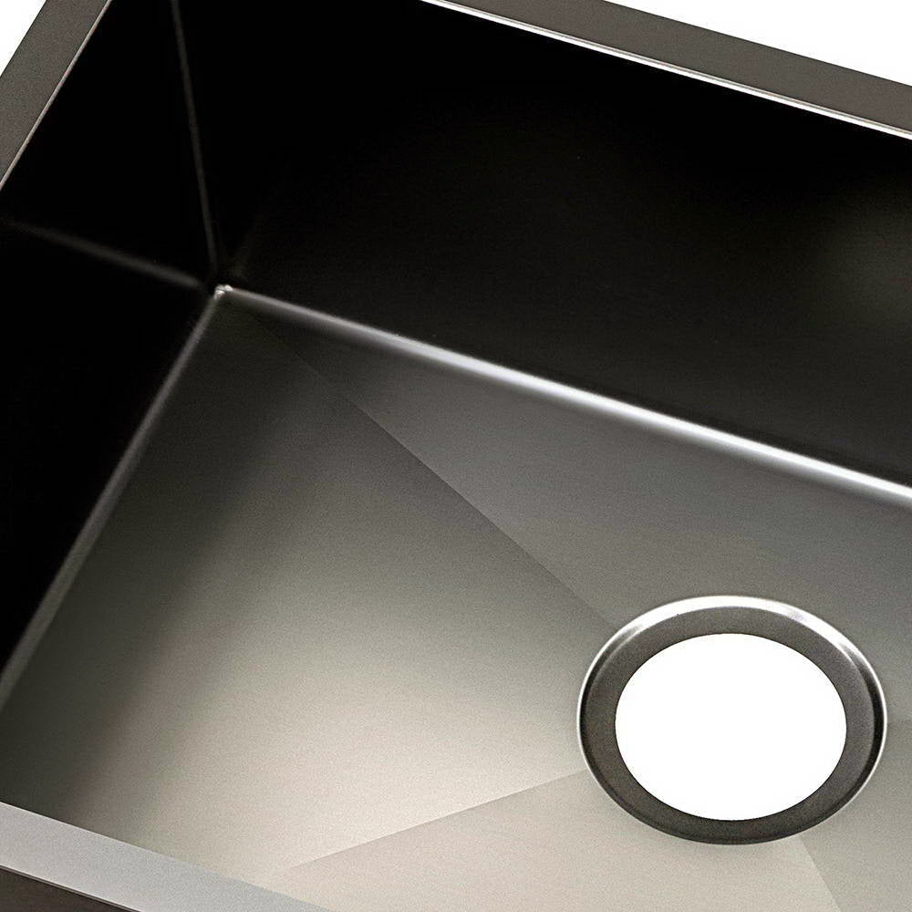 Cefito Kitchen Sink 60X45CM Stainless Steel Basin Single Bowl Black-4